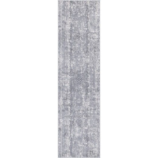 Rug Unique Loom Portland Gray Runner 2' 2 x 8' 0