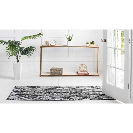 Rug Unique Loom Portland White Runner 2' 2 x 8' 0
