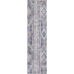 Rug Unique Loom Portland Navy Blue Runner 2' 2 x 8' 0