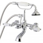 Aqua Vintage Vintage 7-Inch Tub Faucet with Hand Shower, Polished Chrome