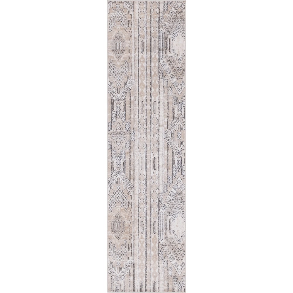 Rug Unique Loom Portland Tan Runner 2' 2 x 8' 0 Rug Unique Loom Portland Tan Runner 2' 2 x 8' 0