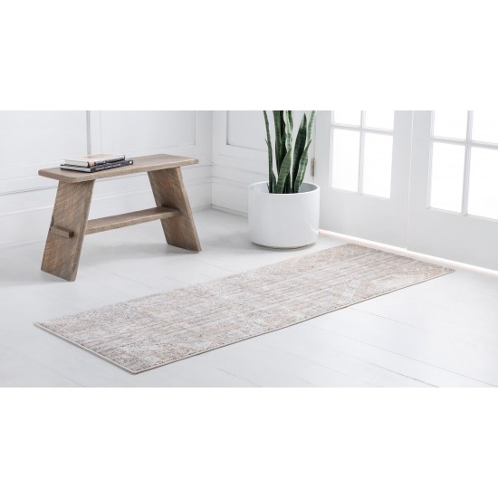Rug Unique Loom Portland Tan Runner 2' 2 x 8' 0