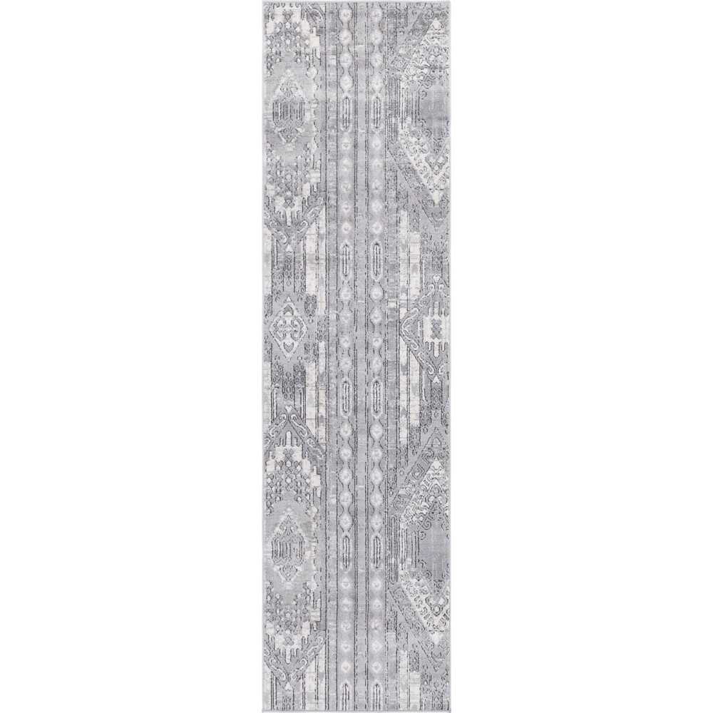 Rug Unique Loom Portland Gray Runner 2' 2 x 8' 0 Rug Unique Loom Portland Gray Runner 2' 2 x 8' 0