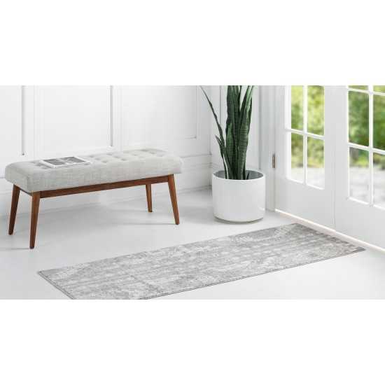 Rug Unique Loom Portland Gray Runner 2' 2 x 8' 0