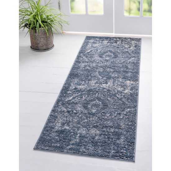 Rug Unique Loom Portland Blue Runner 2' 2 x 6' 0