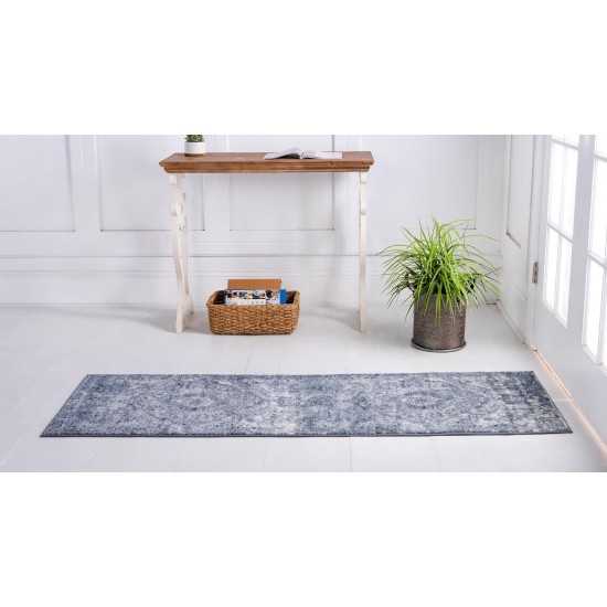 Rug Unique Loom Portland Blue Runner 2' 2 x 6' 0