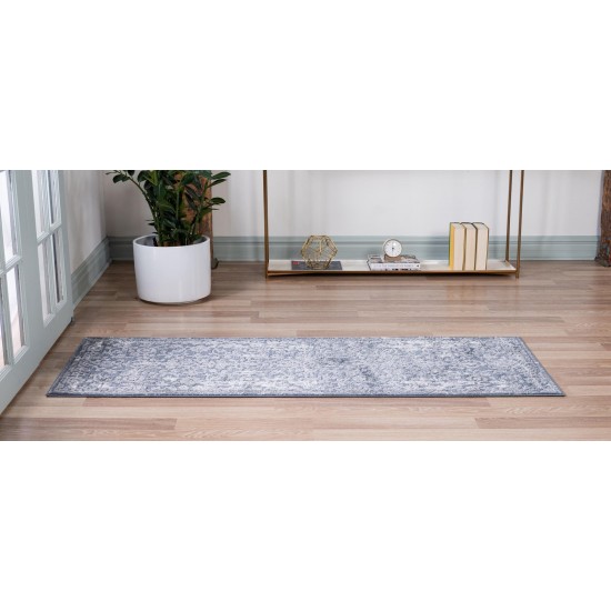 Rug Unique Loom Portland Blue Runner 2' 2 x 6' 0