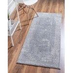 Rug Unique Loom Portland Light Gray Runner 2' 2 x 6' 0