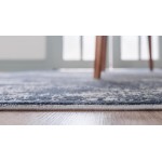 Rug Unique Loom Portland Blue Runner 2' 2 x 6' 0