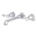 Kingston Brass Tudor 2-Handle Wall Mount Roman Tub Faucet, Polished Chrome