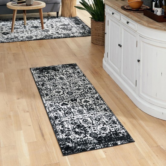 Rug Unique Loom Portland White Runner 2' 2 x 6' 0