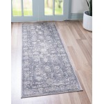 Rug Unique Loom Portland Gray Runner 2' 2 x 6' 0