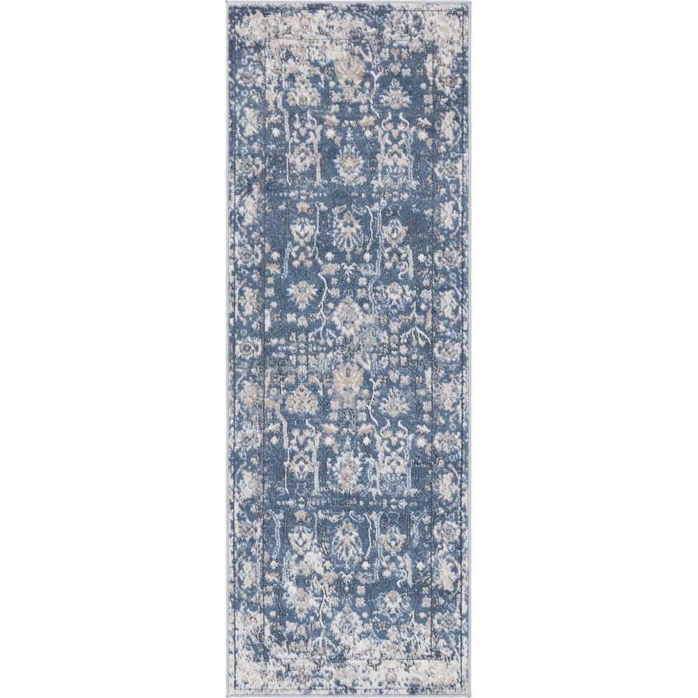 Rug Unique Loom Portland Blue Runner 2' 2 x 6' 0