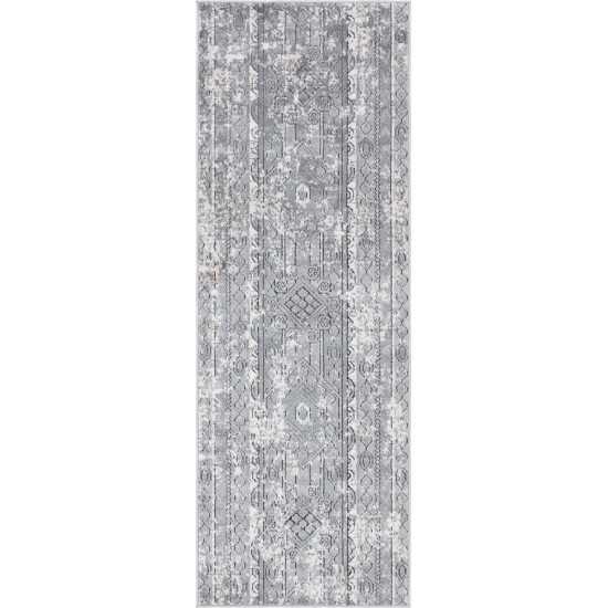 Rug Unique Loom Portland Gray Runner 2' 2 x 6' 0