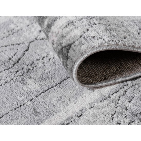 Rug Unique Loom Portland Gray Runner 2' 2 x 6' 0