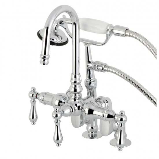 Kingston Brass Vintage Clawfoot Tub Faucet with Hand Shower, Polished Chrome