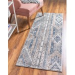 Rug Unique Loom Portland Navy Blue Runner 2' 2 x 6' 0