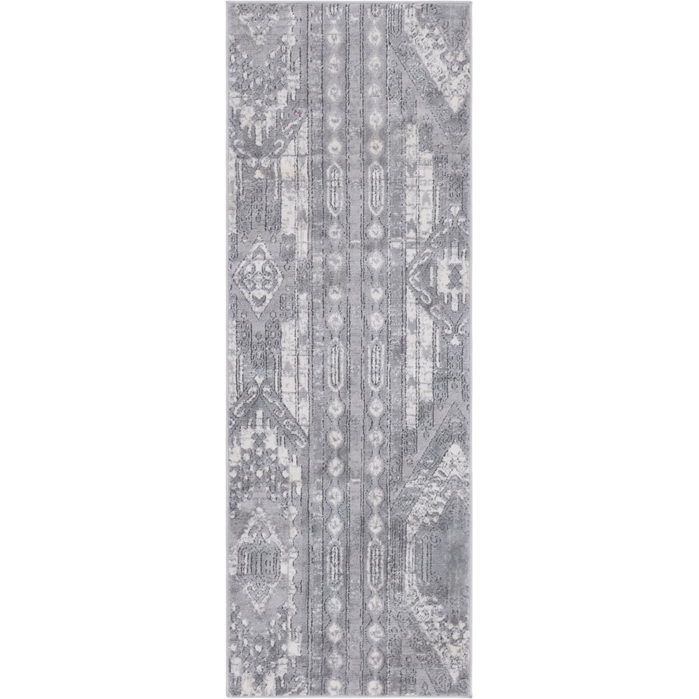 Rug Unique Loom Portland Gray Runner 2' 2 x 6' 0