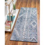 Rug Unique Loom Portland Blue Runner 2' 2 x 6' 0