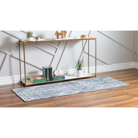 Rug Unique Loom Portland Blue Runner 2' 2 x 6' 0