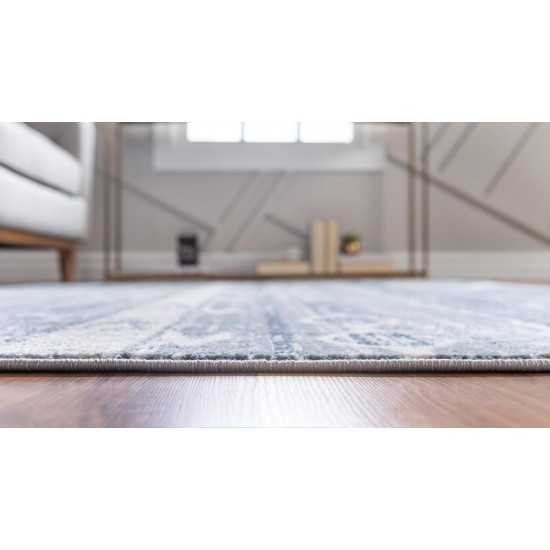 Rug Unique Loom Portland Blue Runner 2' 2 x 6' 0