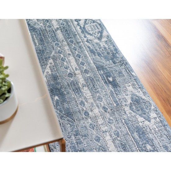 Rug Unique Loom Portland Blue Runner 2' 2 x 6' 0