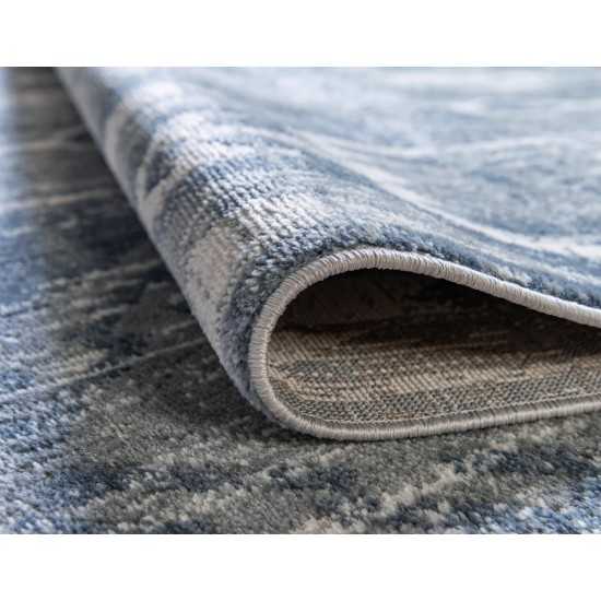 Rug Unique Loom Portland Blue Runner 2' 2 x 6' 0
