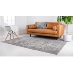 Rug Unique Loom Portland Light Gray Rectangular 10' 0 x 14' 0
