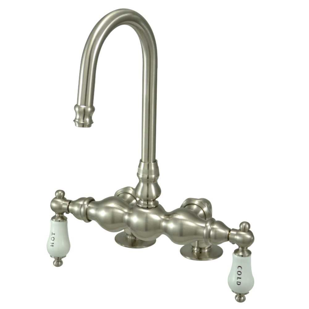 Kingston Brass Vintage 3-3/8-Inch Deck Mount Tub Faucet, Brushed Nickel