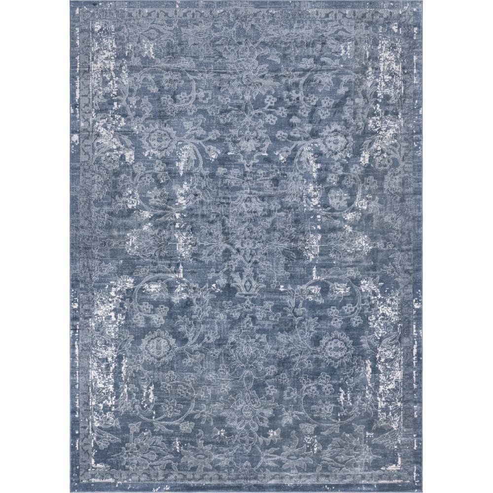 Rug Unique Loom Portland Blue Rectangular 10' 0 x 14' 0