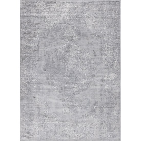 Rug Unique Loom Portland Light Gray Rectangular 10' 0 x 14' 0