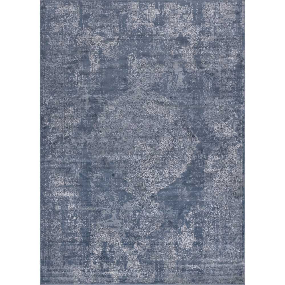 Rug Unique Loom Portland Blue Rectangular 10' 0 x 14' 0