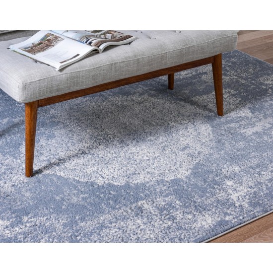 Rug Unique Loom Portland Blue Rectangular 10' 0 x 14' 0