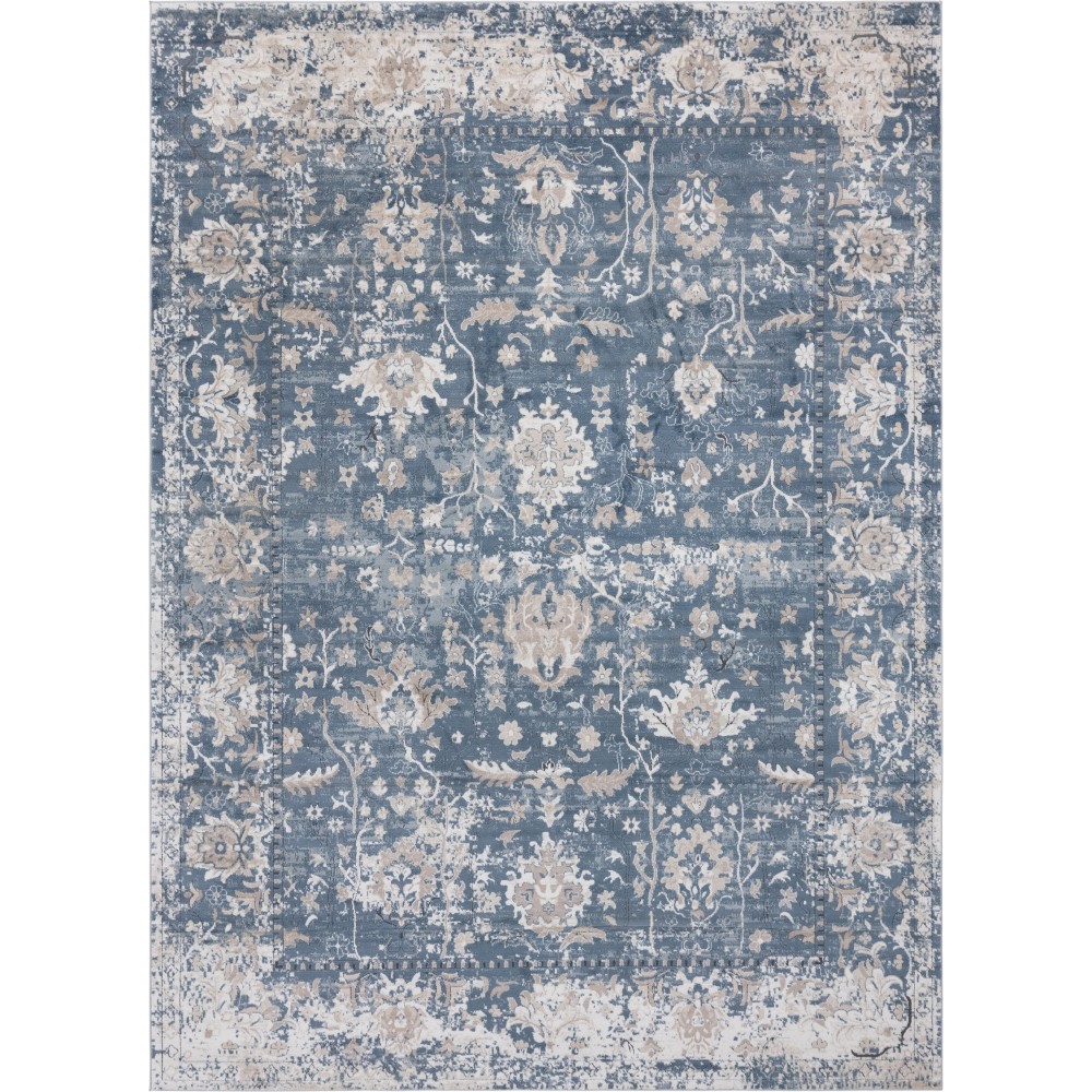 Rug Unique Loom Portland Blue Rectangular 10' 0 x 14' 0