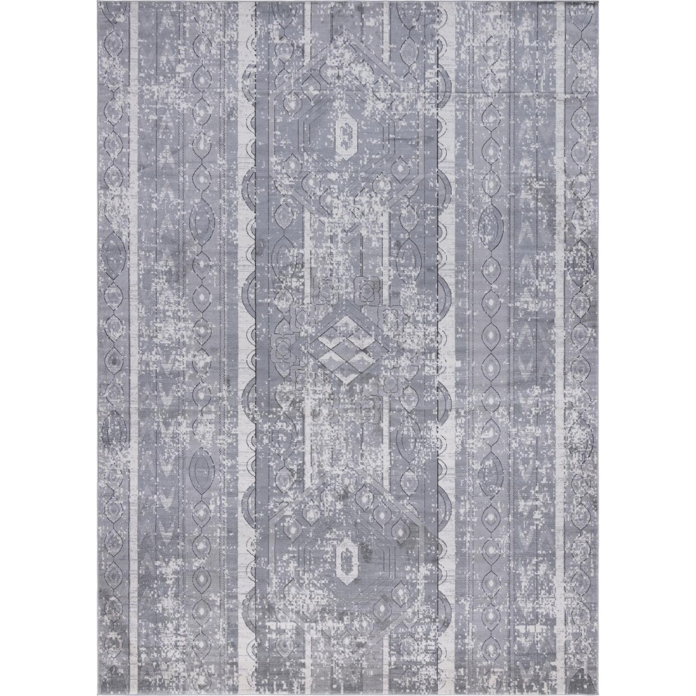 Rug Unique Loom Portland Gray Rectangular 10' 0 x 14' 0