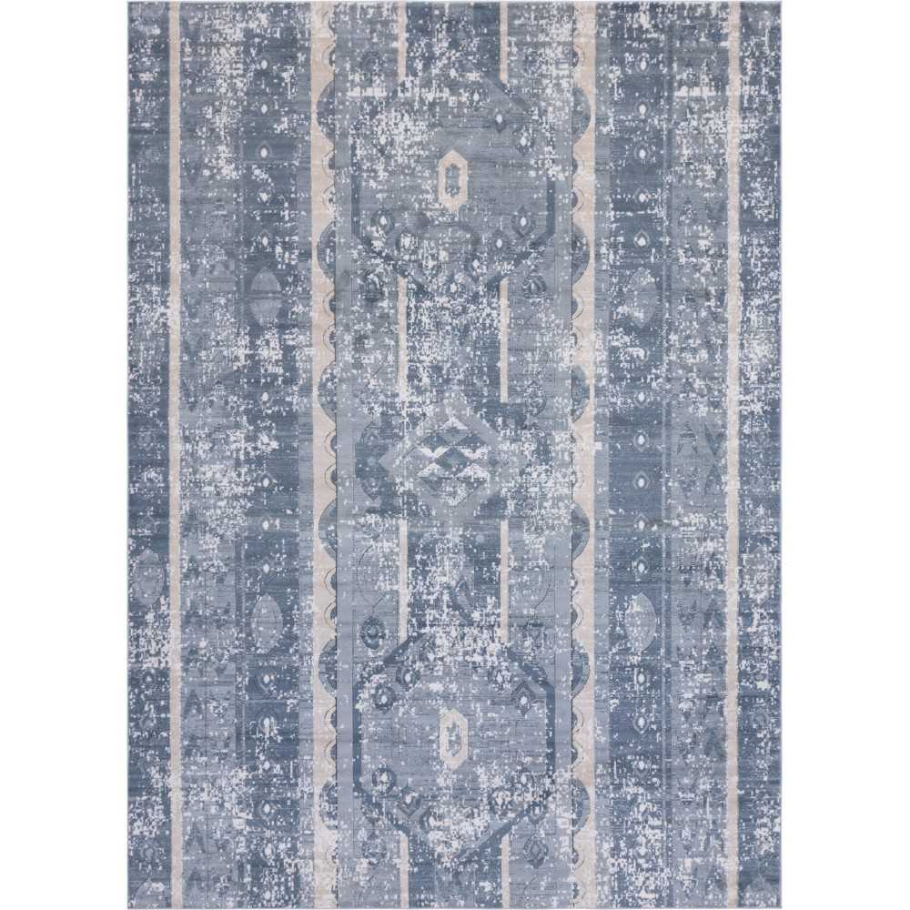 Rug Unique Loom Portland Blue Rectangular 10' 0 x 14' 0