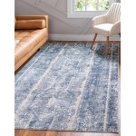 Rug Unique Loom Portland Blue Rectangular 10' 0 x 14' 0