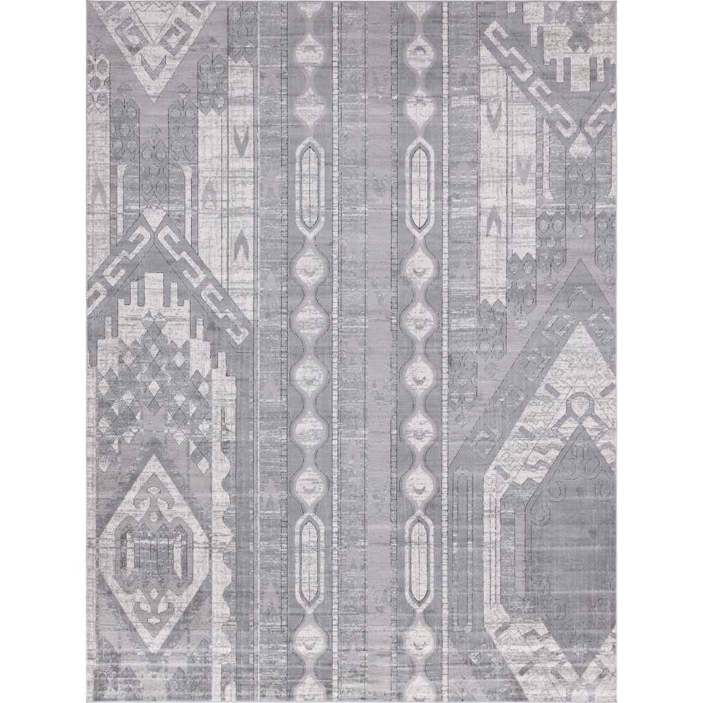 Rug Unique Loom Portland Gray Rectangular 10' 0 x 13' 0