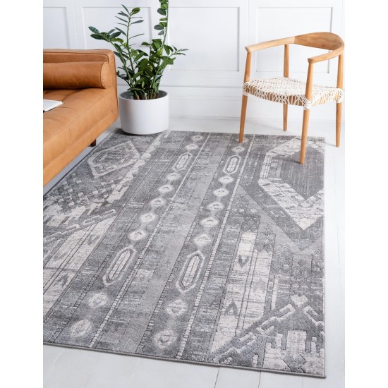 Rug Unique Loom Portland Gray Rectangular 10' 0 x 13' 0