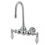 Kingston Brass Vintage 3-3/8-Inch Wall Mount Tub Faucet, Polished Chrome