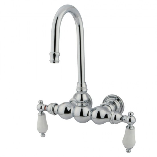 Kingston Brass  Vintage 3-3/8-Inch Wall Mount Tub Faucet, Polished Chrome
