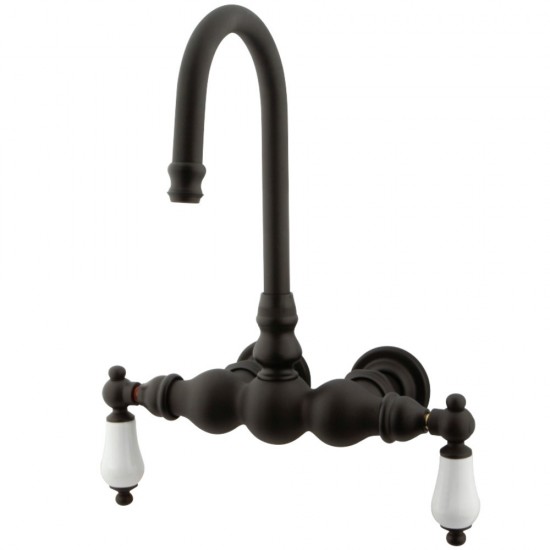 Kingston Brass Vintage 3-3/8-Inch Wall Mount Tub Faucet, Oil Rubbed Bronze