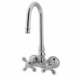 Kingston Brass Vintage 3-3/8-Inch Wall Mount Tub Faucet, Polished Chrome