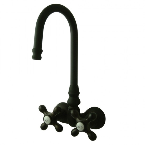 Kingston Brass Vintage 3-3/8-Inch Wall Mount Tub Faucet, Oil Rubbed Bronze