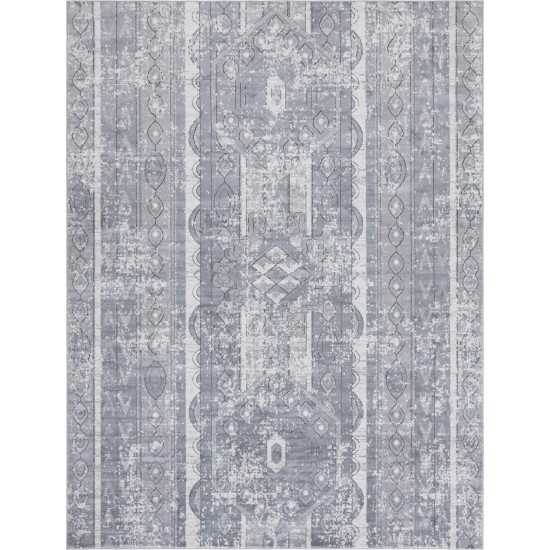 Rug Unique Loom Portland Gray Rectangular 9' 0 x 12' 0