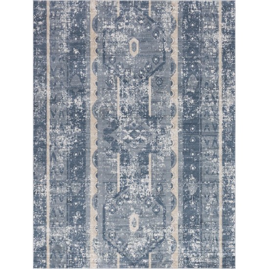 Rug Unique Loom Portland Blue Rectangular 9' 0 x 12' 0