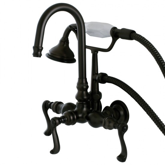 Aqua Vintage Royale Wall Mount Clawfoot Tub Faucet, Oil Rubbed Bronze