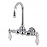 Aqua Vintage Vintage 3-3/8 Inch Wall Mount Tub Faucet, Polished Chrome