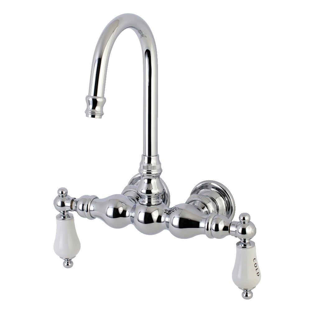 Aqua Vintage Vintage 3-3/8 Inch Wall Mount Tub Faucet, Polished Chrome Aqua Vintage Vintage 3-3/8 Inch Wall Mount Tub Faucet, Polished Chrome