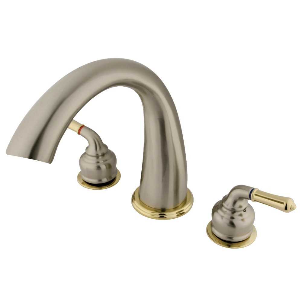 Kingston Brass Roman Tub Faucet, Brushed Nickel/Polished Brass